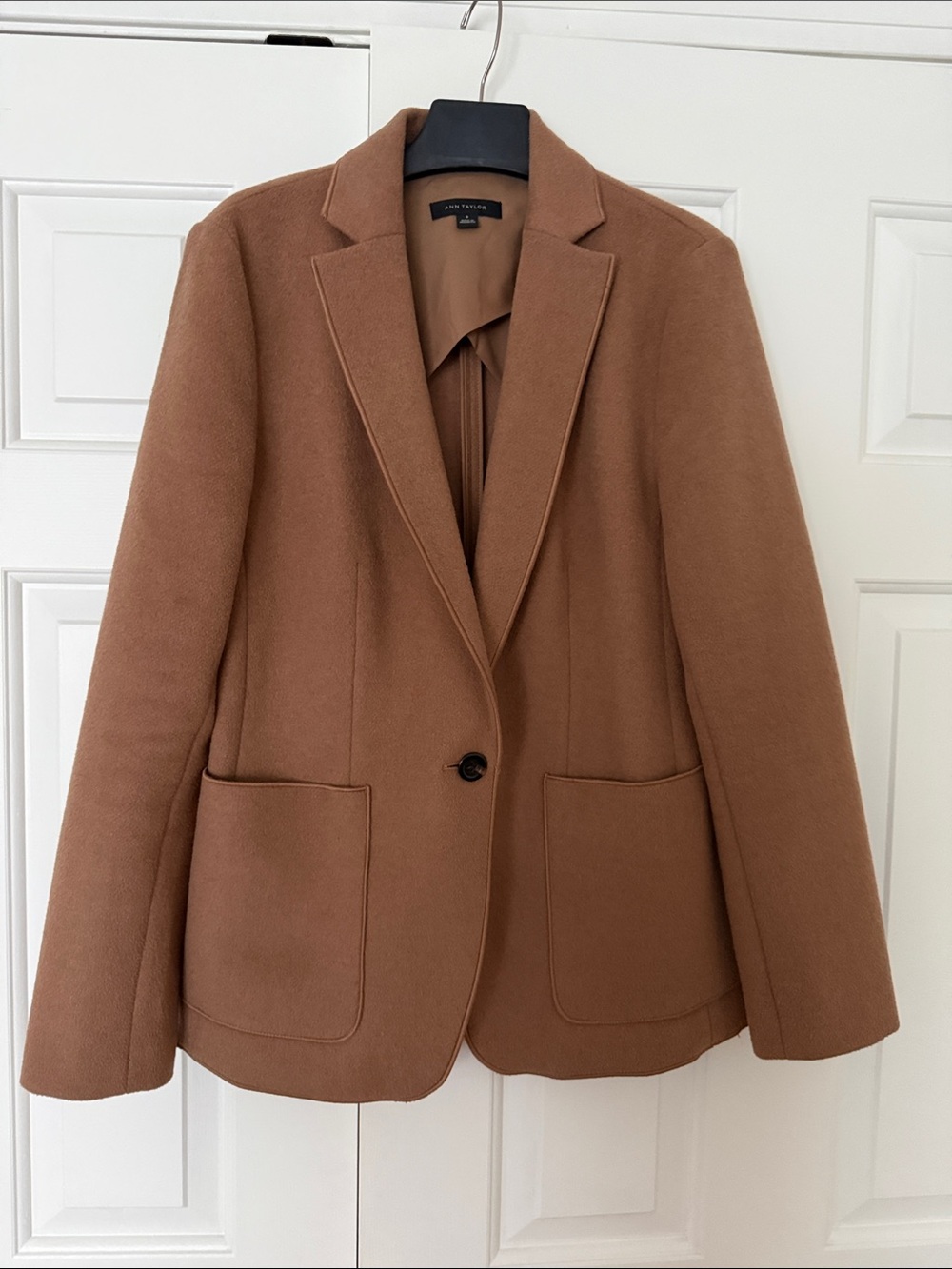 Ann Taylor Camel Brown Single-Button Blazer